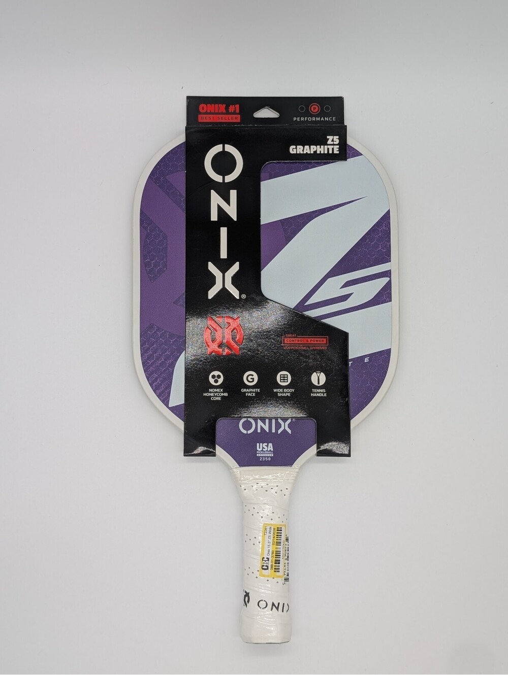 ONIX Z5 Graphite Pickleball Paddle Purple Wide Body Nomex Core